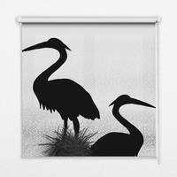 INNENROLLO - Fensterrollo - Rollo - 150x140 cm - Reiher - Grau, Kunststoff (150/140/0.5cm) - TULUP