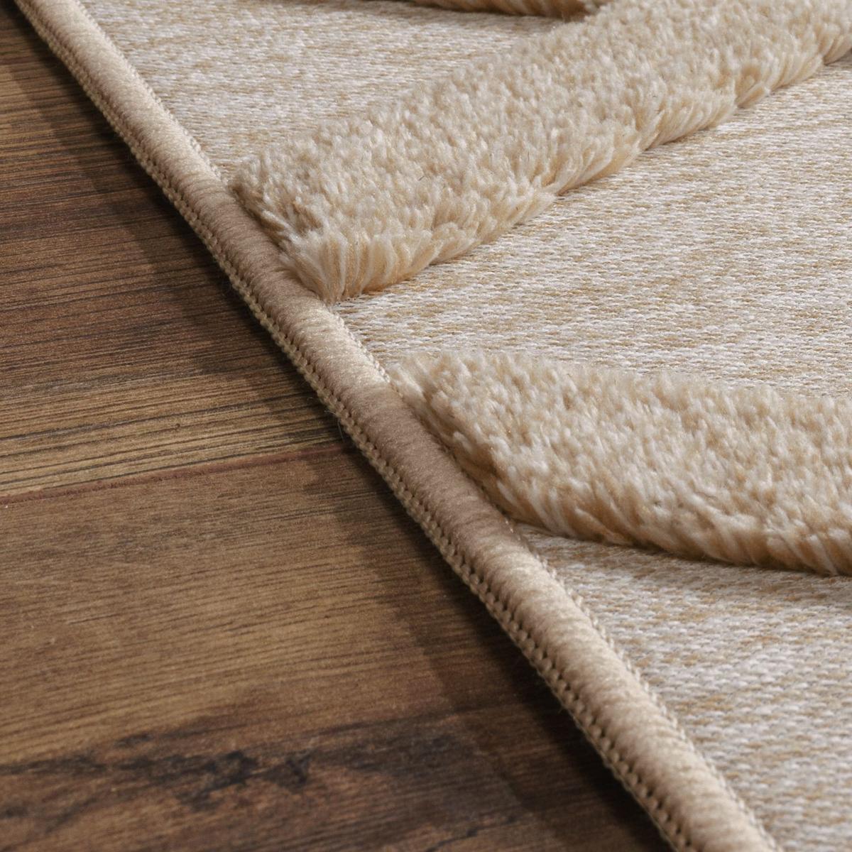 FLACHWEBETEPPICH Skandinavisch Dunkelcreme Beige 120 x 160 cm - Creme, Kunststoff (120/160cm) - TT Home