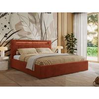 POLSTERBETT GOLD 5 CLASSIC 180/200 - Orange Plüsch - Pocket-Matratze - Orange, Textil (180/200cm) - MKS