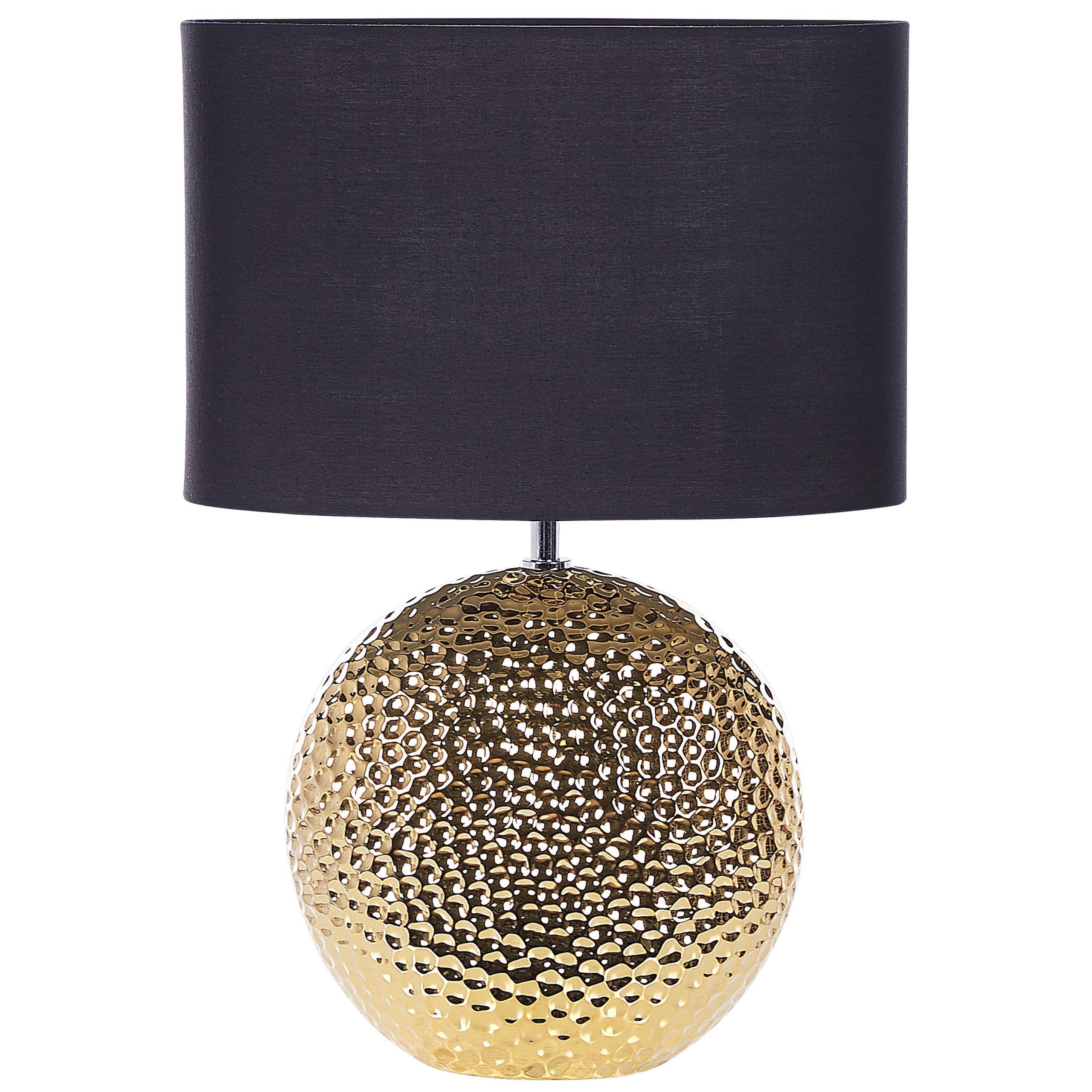 TISCHLAMPE Nasva 35/35/51 cm - Schwarz, Keramik (35/35/51cm) - Beliani