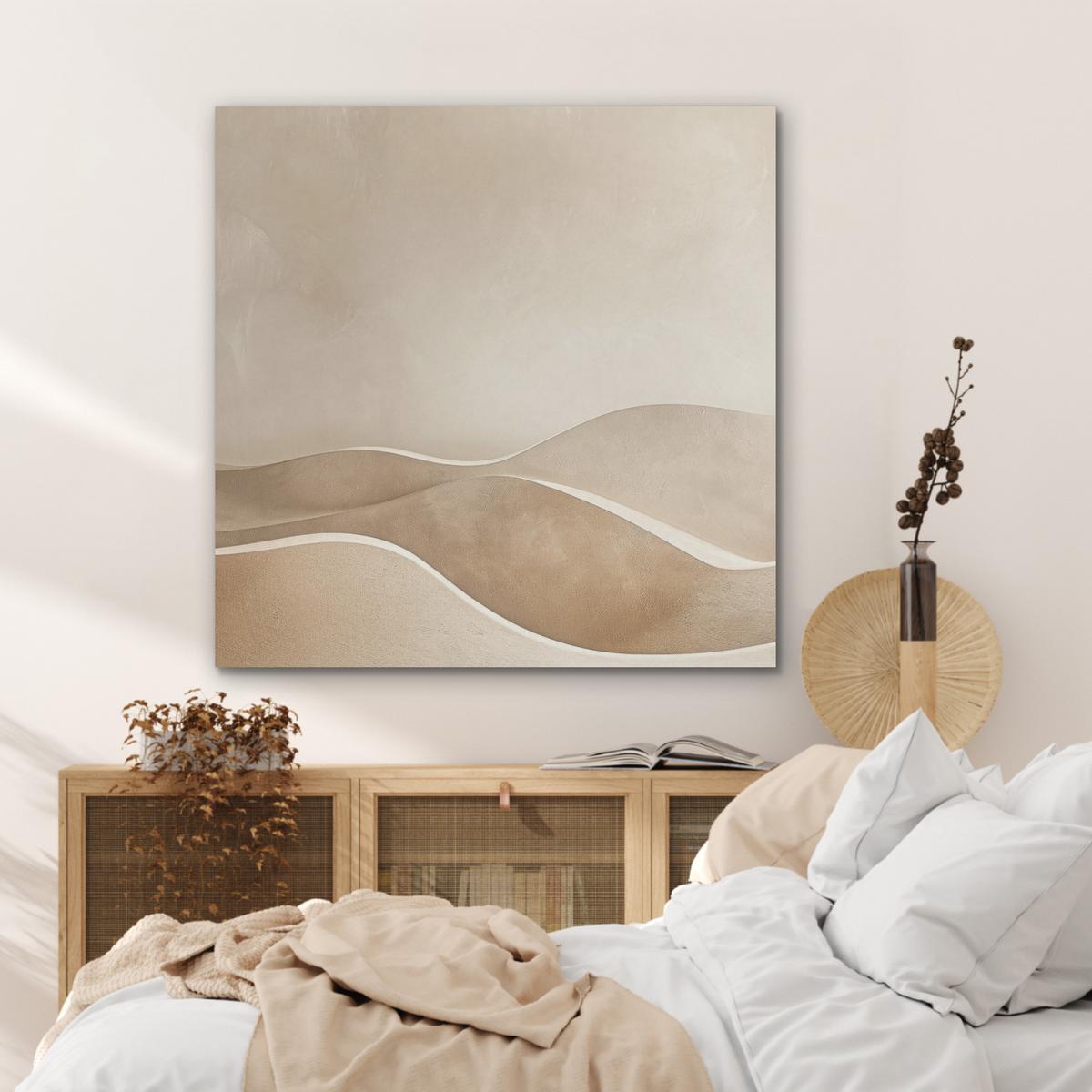 AKUSTIKBILD Beige - Natur - Abstrakt - Modern Akustikpaneele 90x90 cm - Beige, Kunststoff (90/90/0.9cm) - MuchoWow