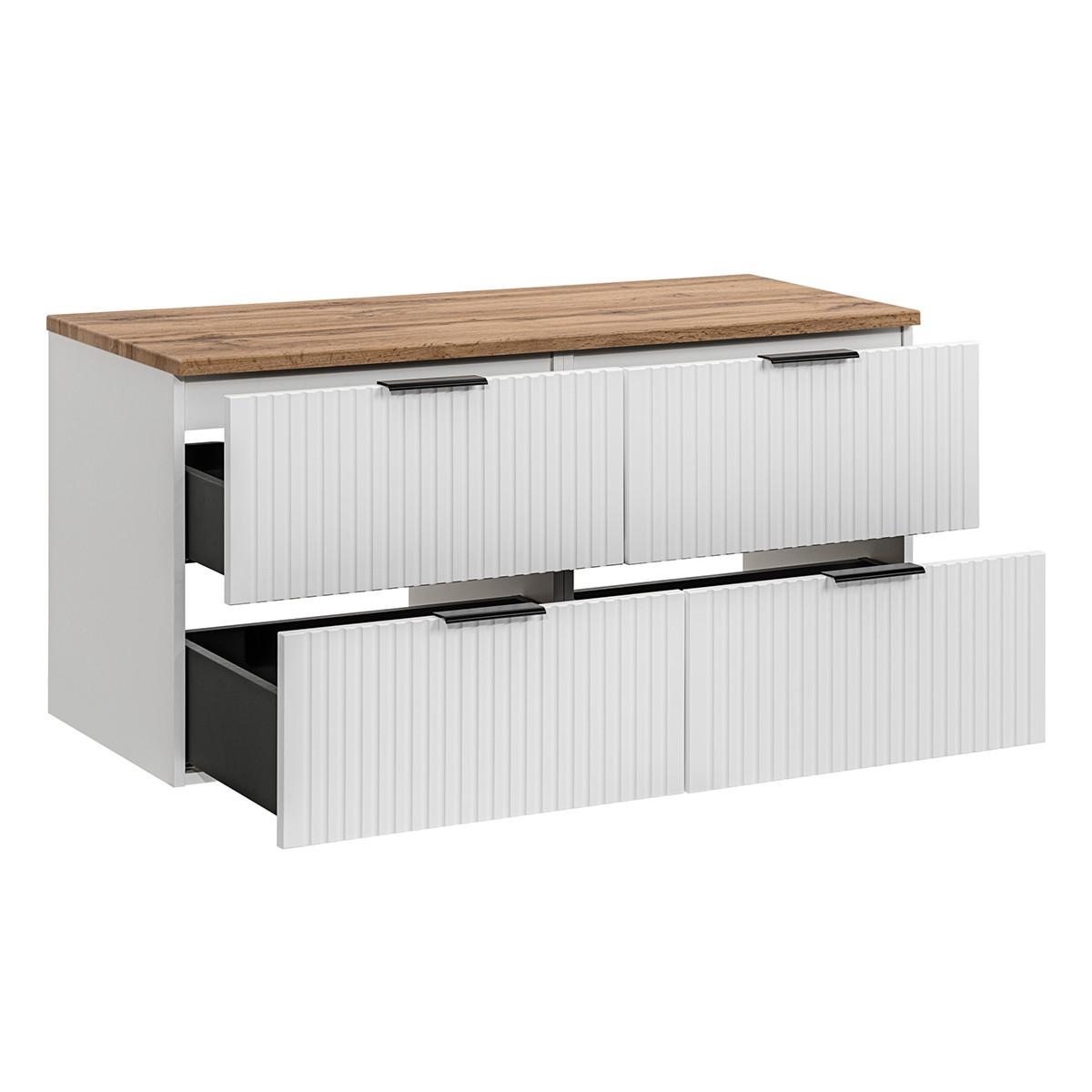 WASCHTISCHUNTERSCHRANK 120.8cm Adriel Weiß - Weiß, Holzwerkstoff (120.8/59/46cm) - Petits-meubles