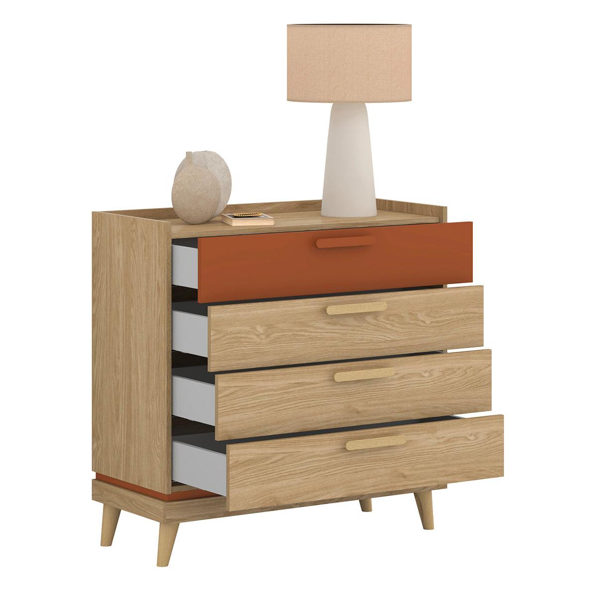 KOMMODE Sandy Holz - Braun, Holzwerkstoff (90/90/40cm) - Petits-meubles