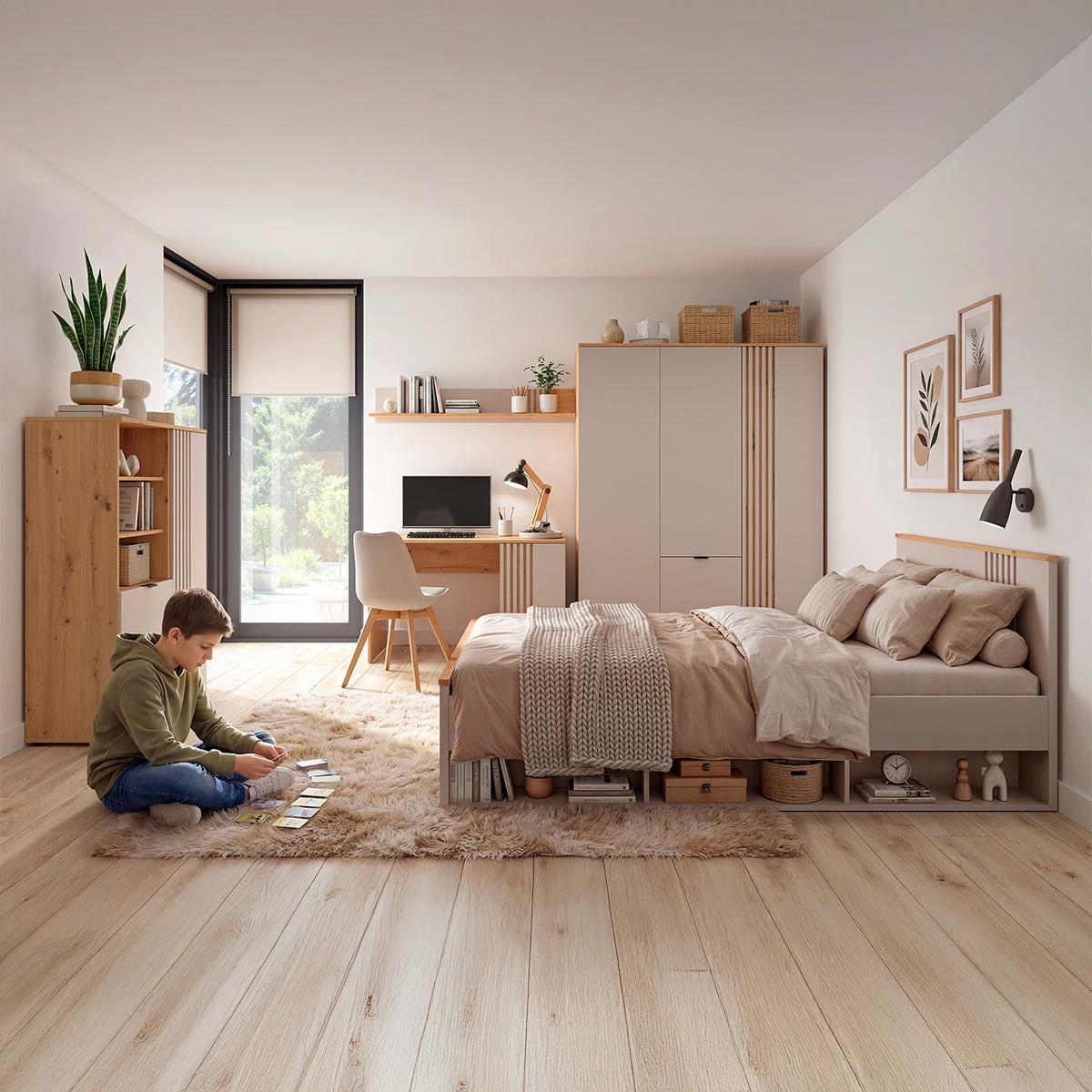BETT 120/200 Ezra Kaschmir - Kaschmir, Holzwerkstoff (120/200cm) - Petits-meubles