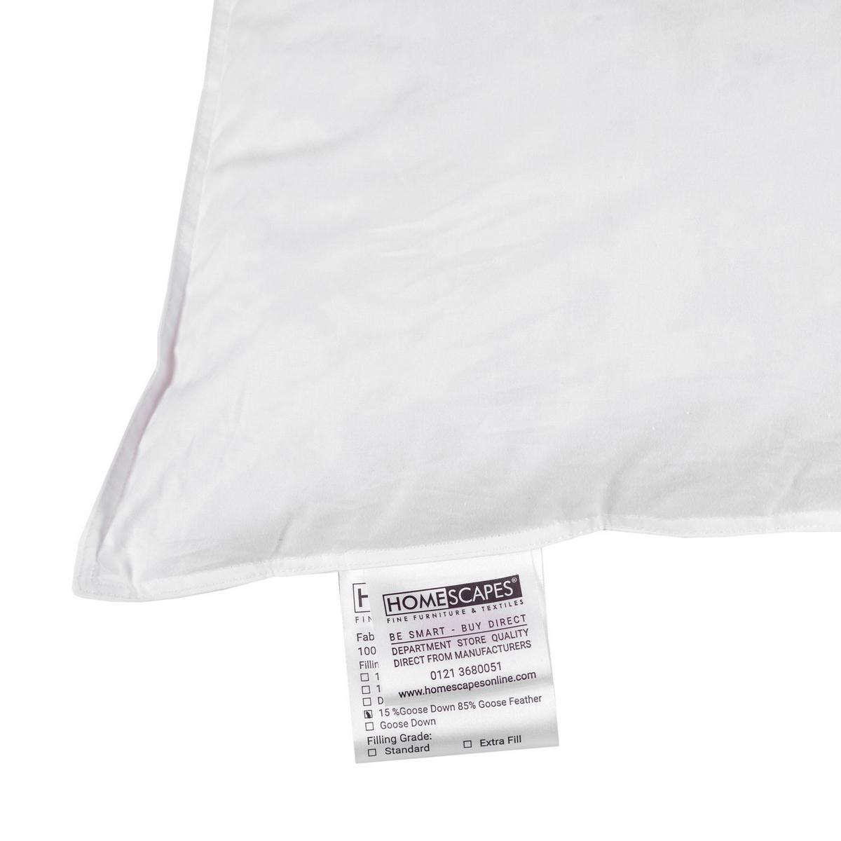 KOPFKISSEN Federn & Daunen 65/65 cm - Weiß, Textil (65/65cm) - Homescapes