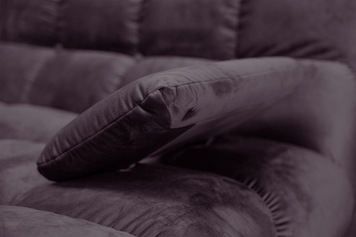 BIG SOFA VIVIEN Violett Velvet - Violett/Schwarz, Kunststoff/Textil (296/85/178cm) - KAWOLA