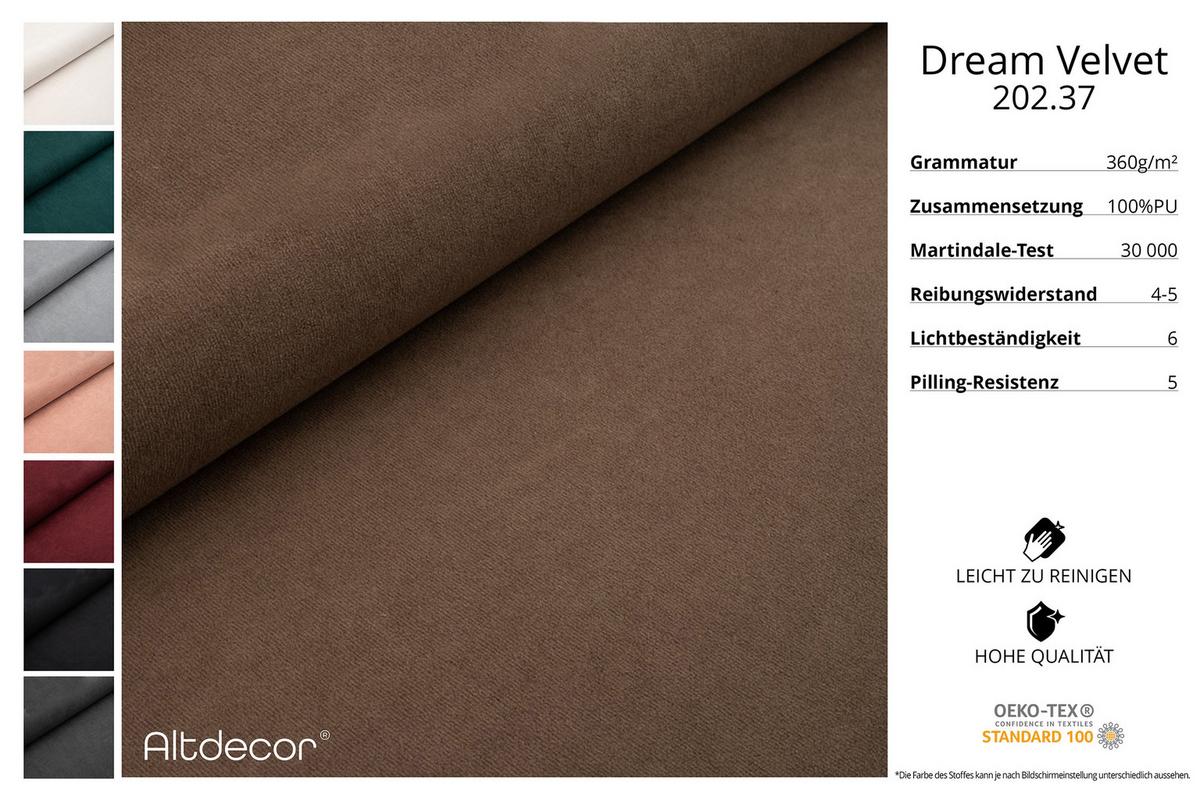 WOHNLANDSCHAFT IREA-U2-v2 - 386x165x80 cm Braun - Braun, Holzwerkstoff/Textil (386/80/165cm) - ALTDECOR