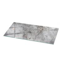 TISCHPLATTE 125x50 cm Muster aus Naturmarmor - Dunkelgrau, Glas (0.4/125/50cm) - TULUP