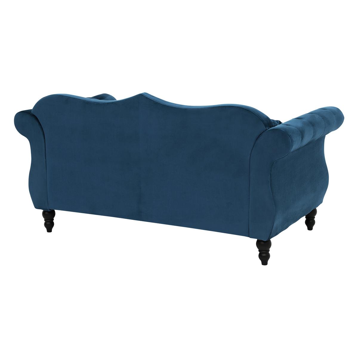 5-SITZER SOFA SET Samtstoff Blau Skien - Blau, Textil (200/91/83cm) - Beliani