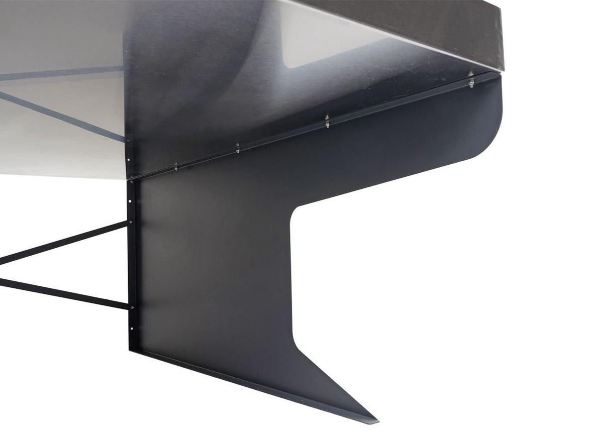 XL-MÄHROBOTERGARAGE PFLANZKASTEN Silber, Grau - Silberfarben/Grau, Metall (70/47/100cm) - MCW