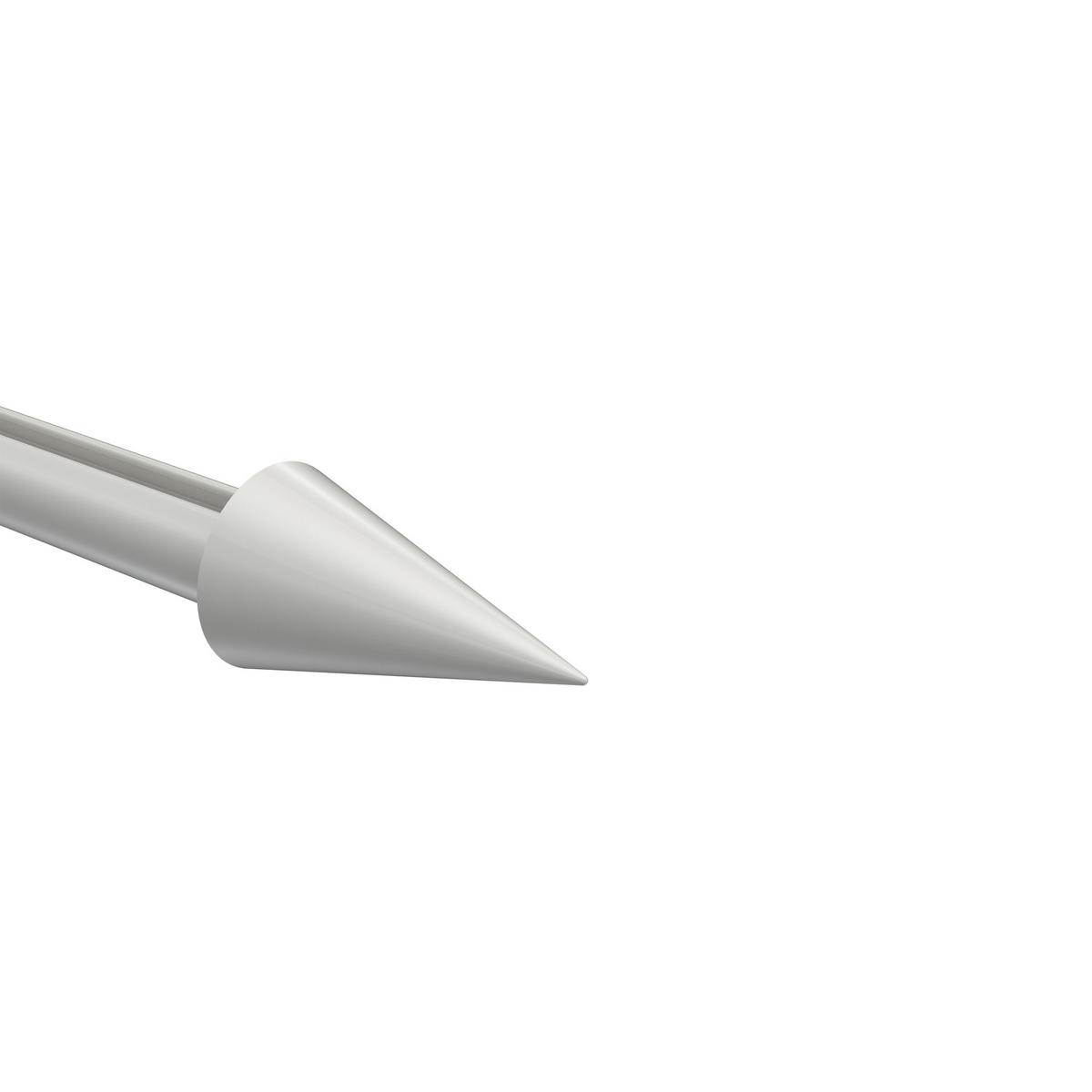 ENDSTÜCKE FÜR GARDINENSTANGEN 20 mm Ø, Savio Weiß, Packung 2 Stück - Weiß, Metall (6/3.4/3.4cm) - INTERDECO