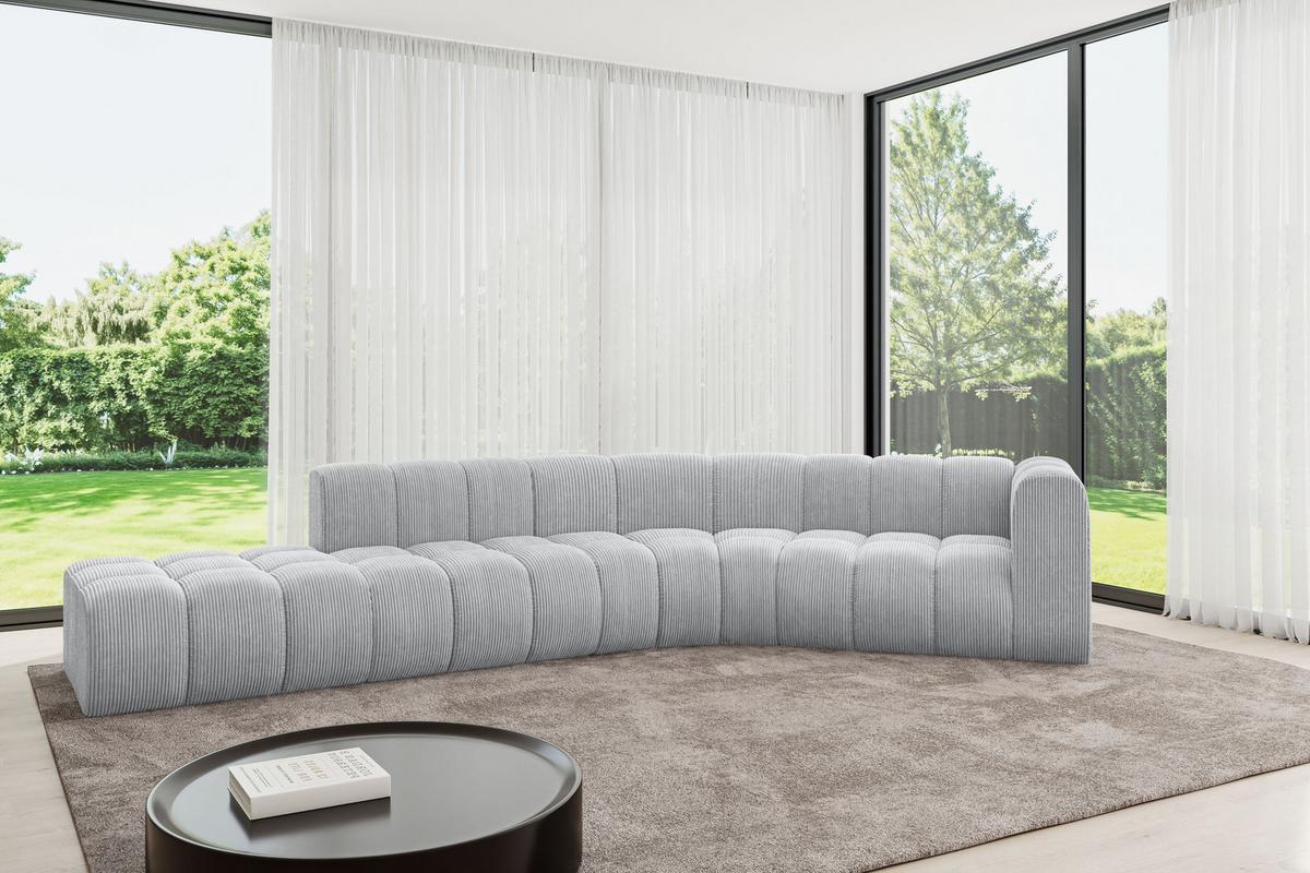 ECKSOFA modulares Sofa Tilmo-L1 - 399x194x70 cm Grau - Grau, Holzwerkstoff/Textil (399/194cm) - ALTDECOR
