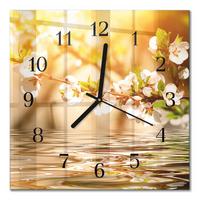 WANDUHR aus Glas 30x30 cm - Blumen - Multicolor, Glas (30/30/0.4cm) - TULUP