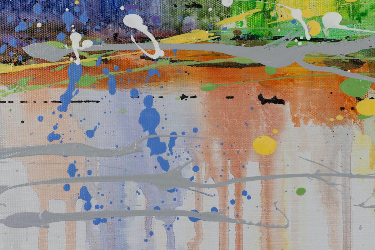 ACRYLBILD HANDGEMALT 120/60 cm - Grau, Holz/Textil (120/60cm) - KUNSTLOFT