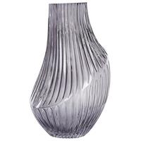 BLUMENVASE Glas grau Myrsina - Grau, Glas (36cm) - Beliani