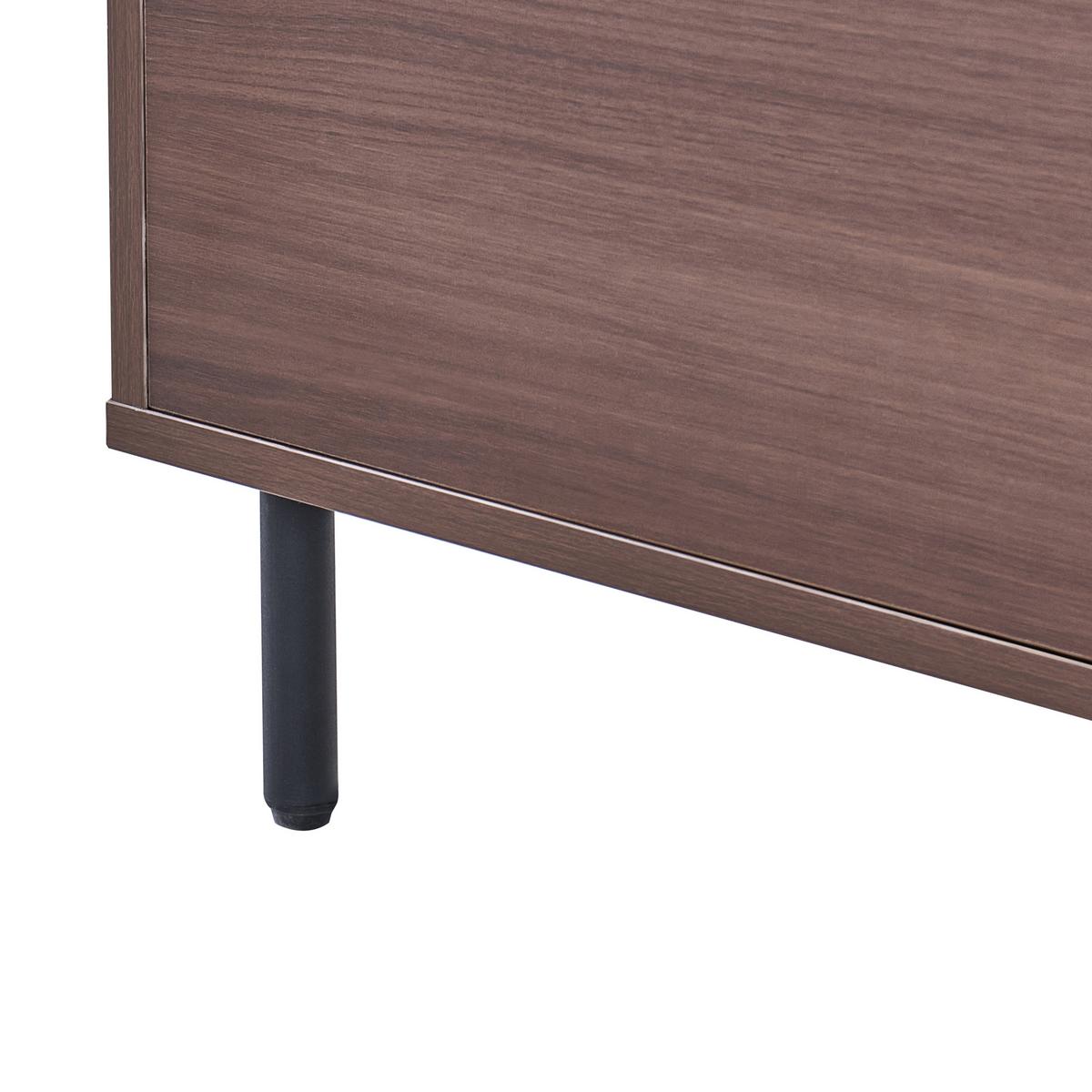 NACHTTISCH mit 1 Schublade Dunkelbraun Nikea - Dunkelbraun, Holzwerkstoff (40/45/45cm) - Beliani