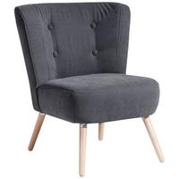 SESSEL Kassi Bezug Veloursstoff Buche natur / anthrazit - Anthrazit, Kunststoff (69/80/68cm) - 58aufmkessel