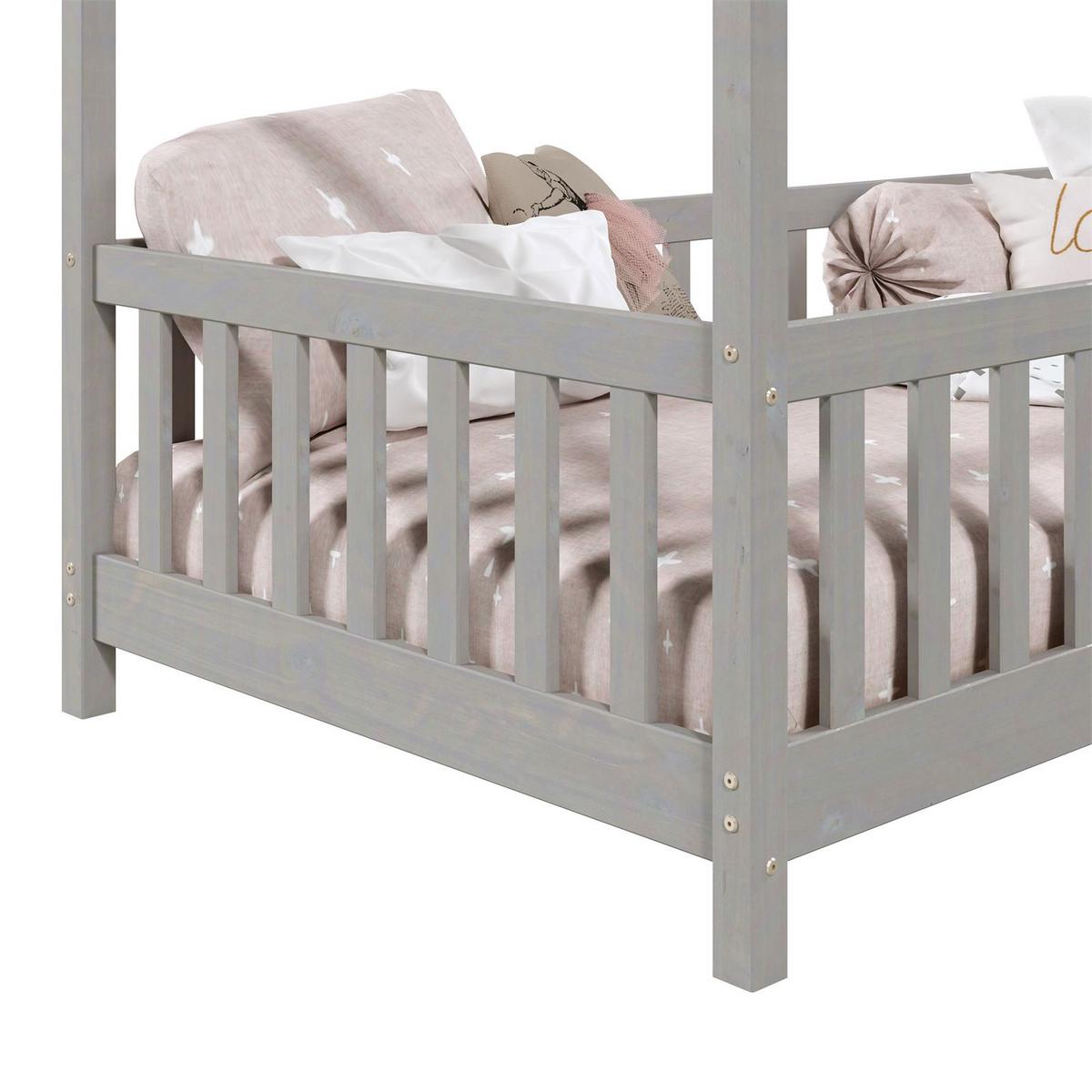HAUSBETT LISAN 90x200 cm grau - Grau, Holz (96/138/206cm) - IDIMEX