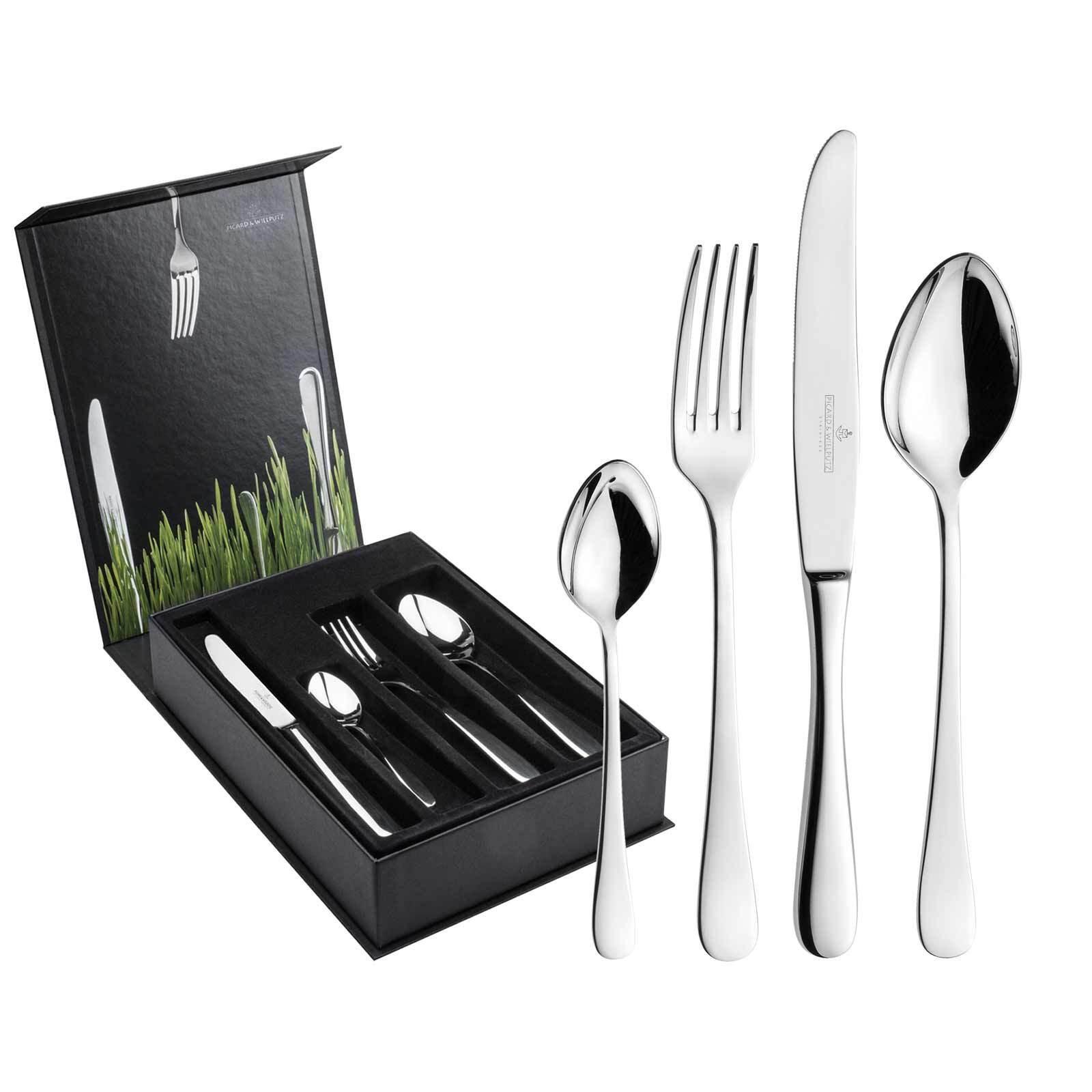 TAFELBESTECK INKL. BESTECKBOX Charisma silber 24-tlg. - Silberfarben, Metall - Picard & Wielpütz