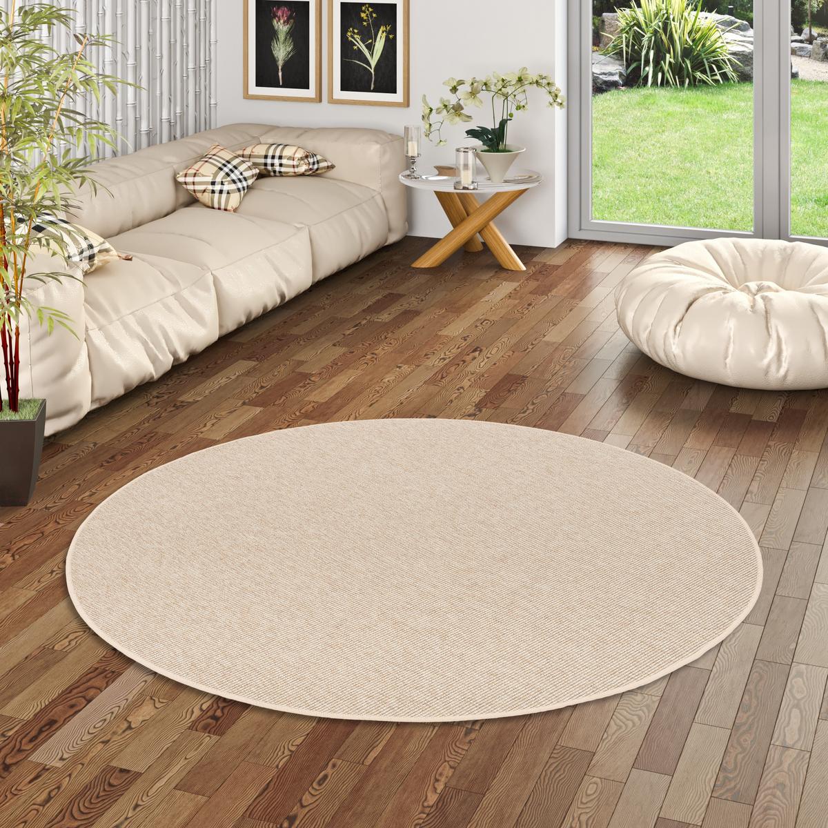 NATUR SISAL-OPTIK TEPPICH TAFF RUND - Honig, Textil (200/200cm) - Snapstyle