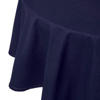 TISCHDECKE dunkelblau rund 178 cm, 100% Baumwolle - Dunkelblau, Textil (178/178cm) - Homescapes