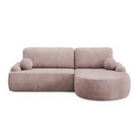 ECKSOFA CLEO II mit Schlaffunktion Version Rechte Poso 145 - Rosa, Textil (264/172cm) - Lookway