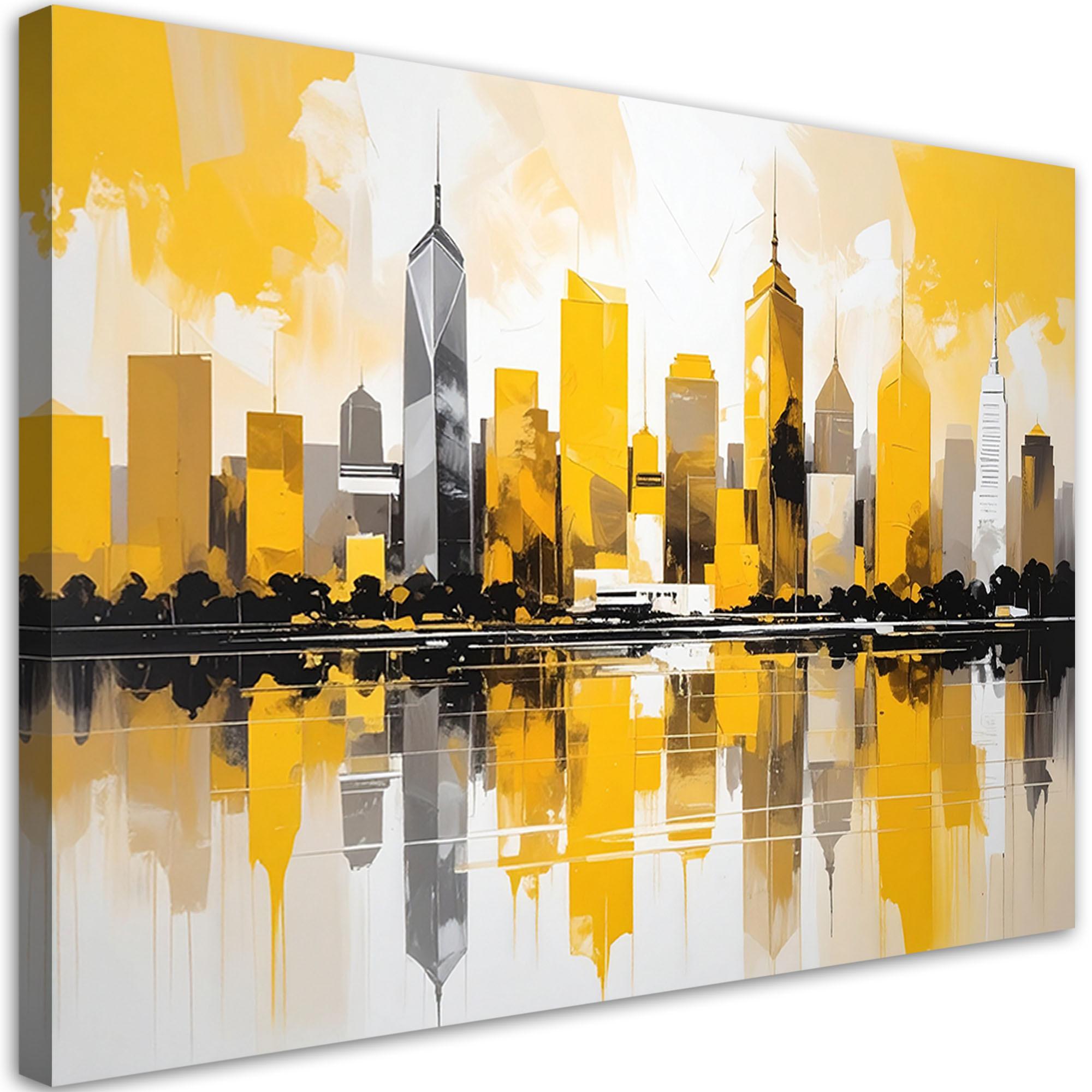LEINWANDBILD Städte & Architektur 30x20cm - Gelb, Textil (30/20cm) - Feeby
