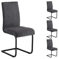 SCHWINGSTUHL LETTICIA 4ER-SET - Anthrazit, Textil (44/97/59cm) - IDIMEX