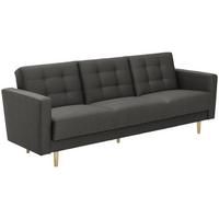 SOFA 3-Sitzer mit Bettfunktion Kazia Flachgewebe anthrazit - Anthrazit, Kunststoff (224/81/83cm) - 58aufmkessel