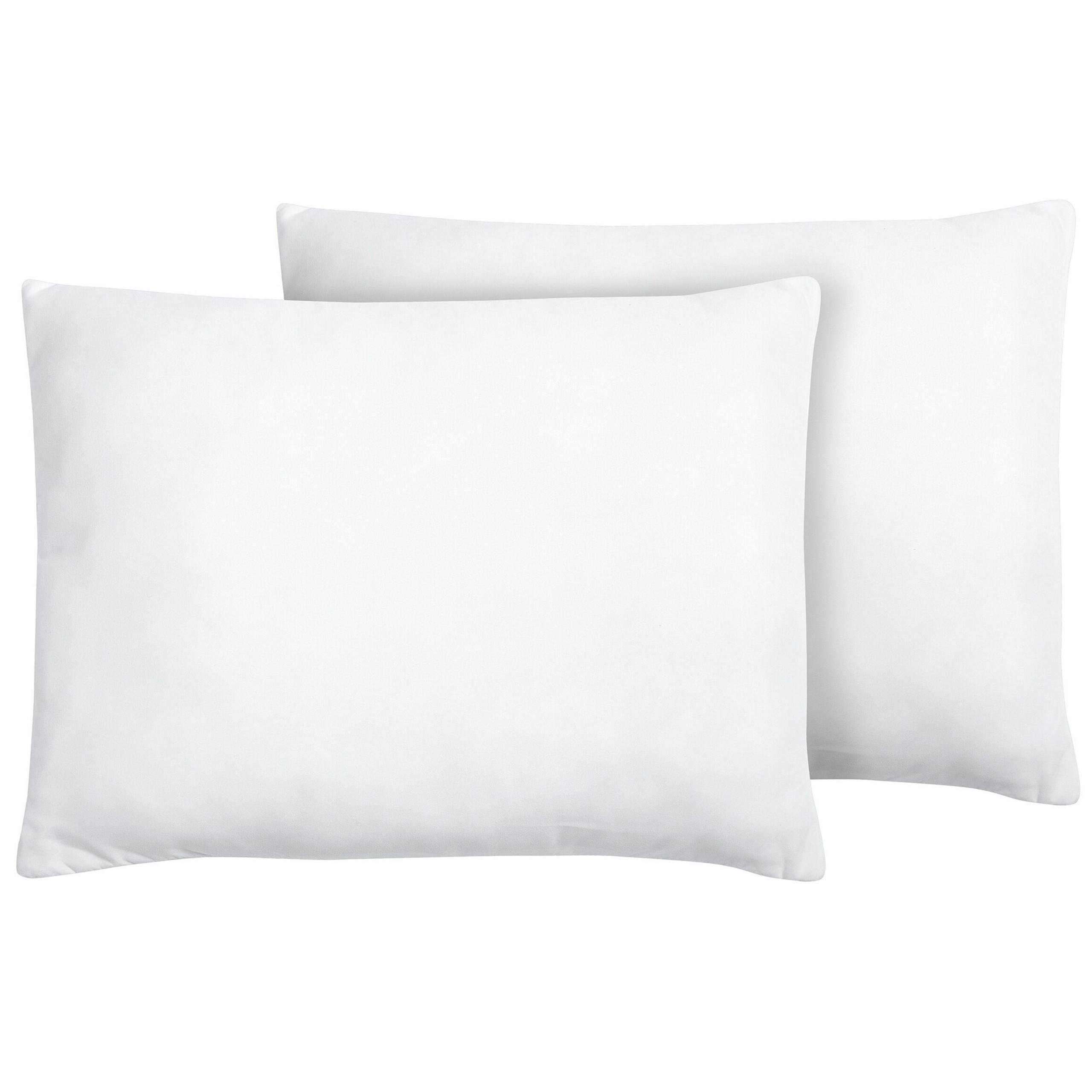 KOPFKISSEN 2er-Set Weiß 50/60 cm Errigal - Weiß, Textil (60/50cm) - Beliani