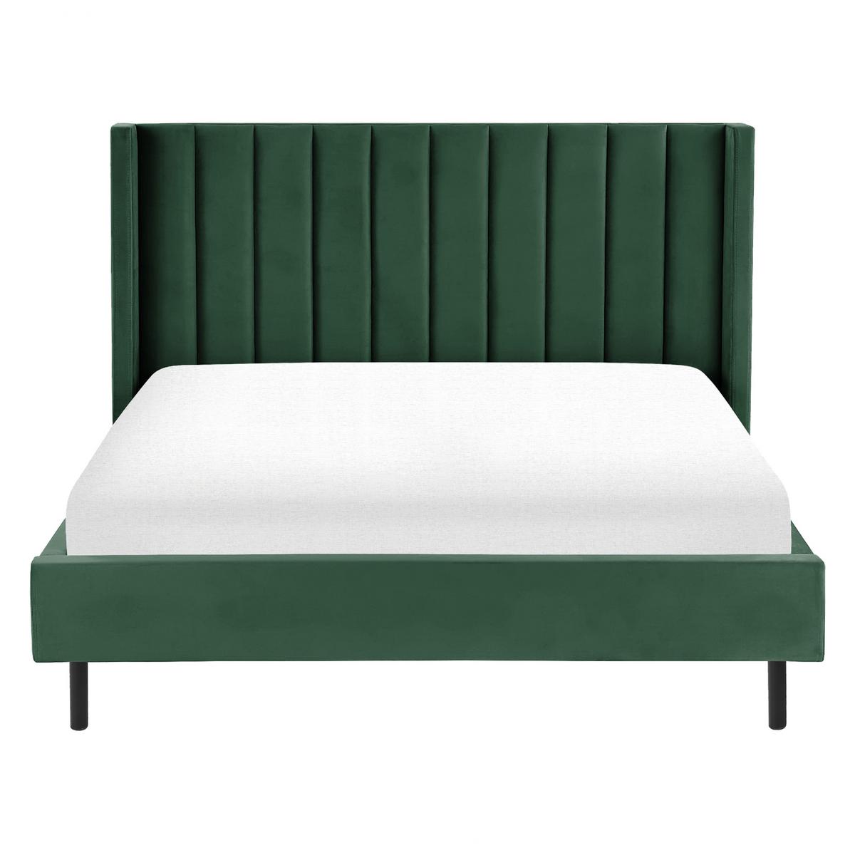 BETT mit Lattenrost 160x200 cm Grün Villette - Grün, Textil (160/200cm) - Beliani