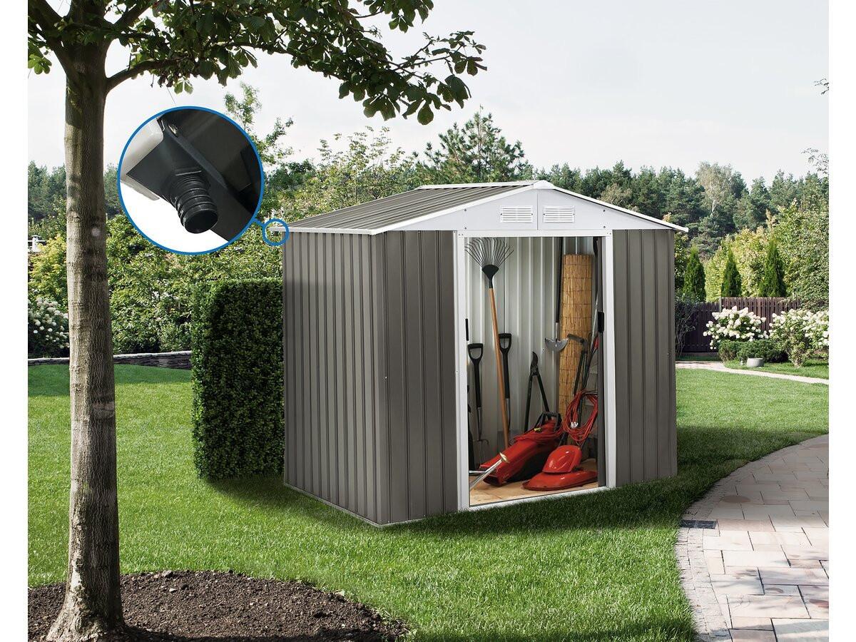 METALL-GARTENHAUS dallas Taupe - Taupe, Metall (181/267/181cm) - Habitat Garten