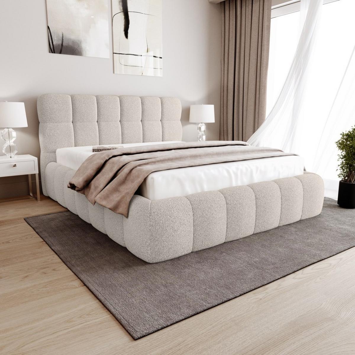 POLSTERBETT Cleo ohne Matratze und Topper, 180x200 cm, Cappuccino - Cappuccino, Textil (180/200cm) - Beautysofa