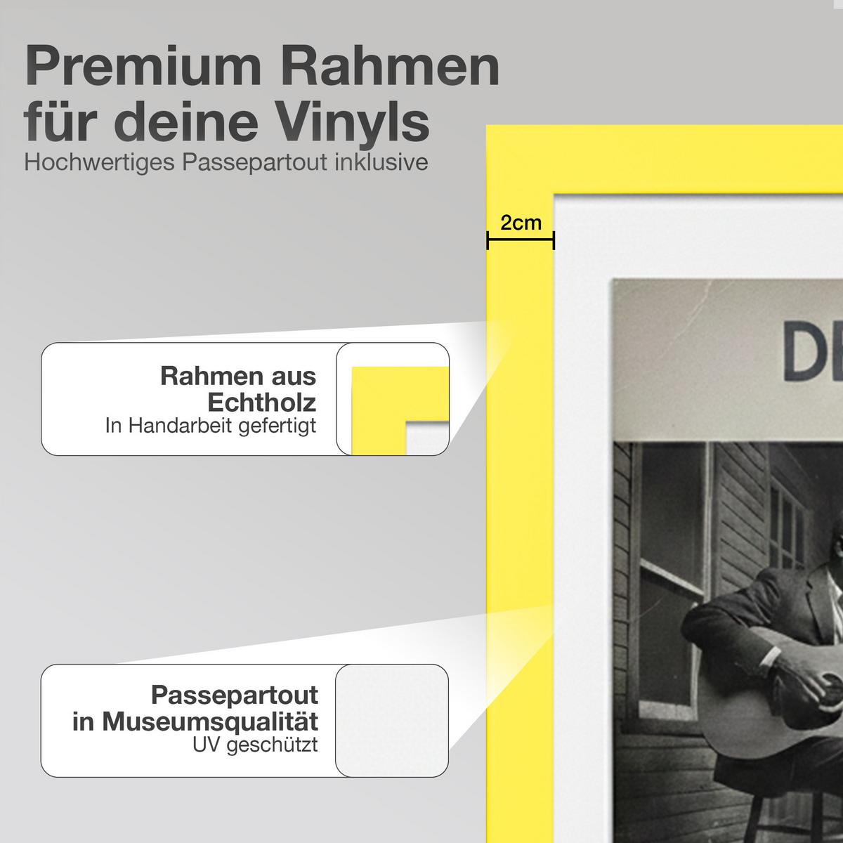 SCHALLPLATTEN BILDERRAHMEN 40/60 2er Set - Gelb, Holz (60/40cm) - K-Möbel