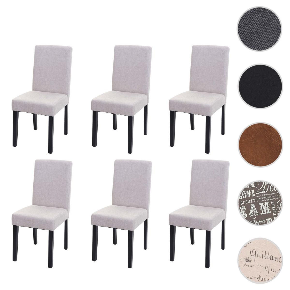 ESSZIMMERSTUHL Beige 6er-Set - Beige, Textil (43/90/48cm) - MCW