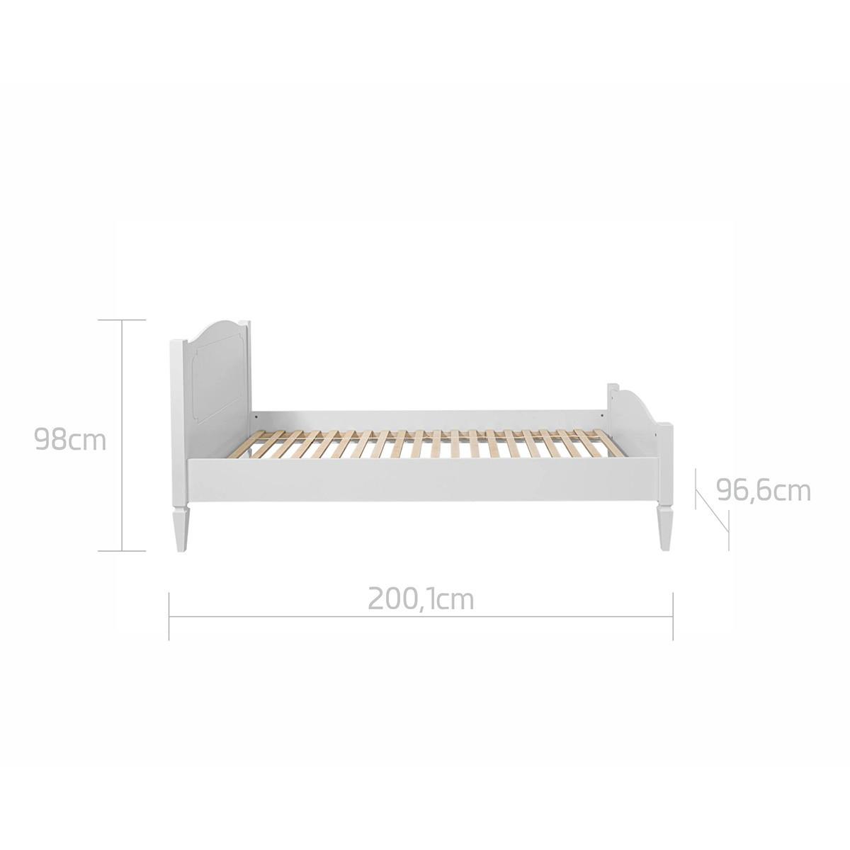 KINDERBETT 90/200 Royal Weiß - Weiß, Holzwerkstoff (90/200cm) - Petits-meubles