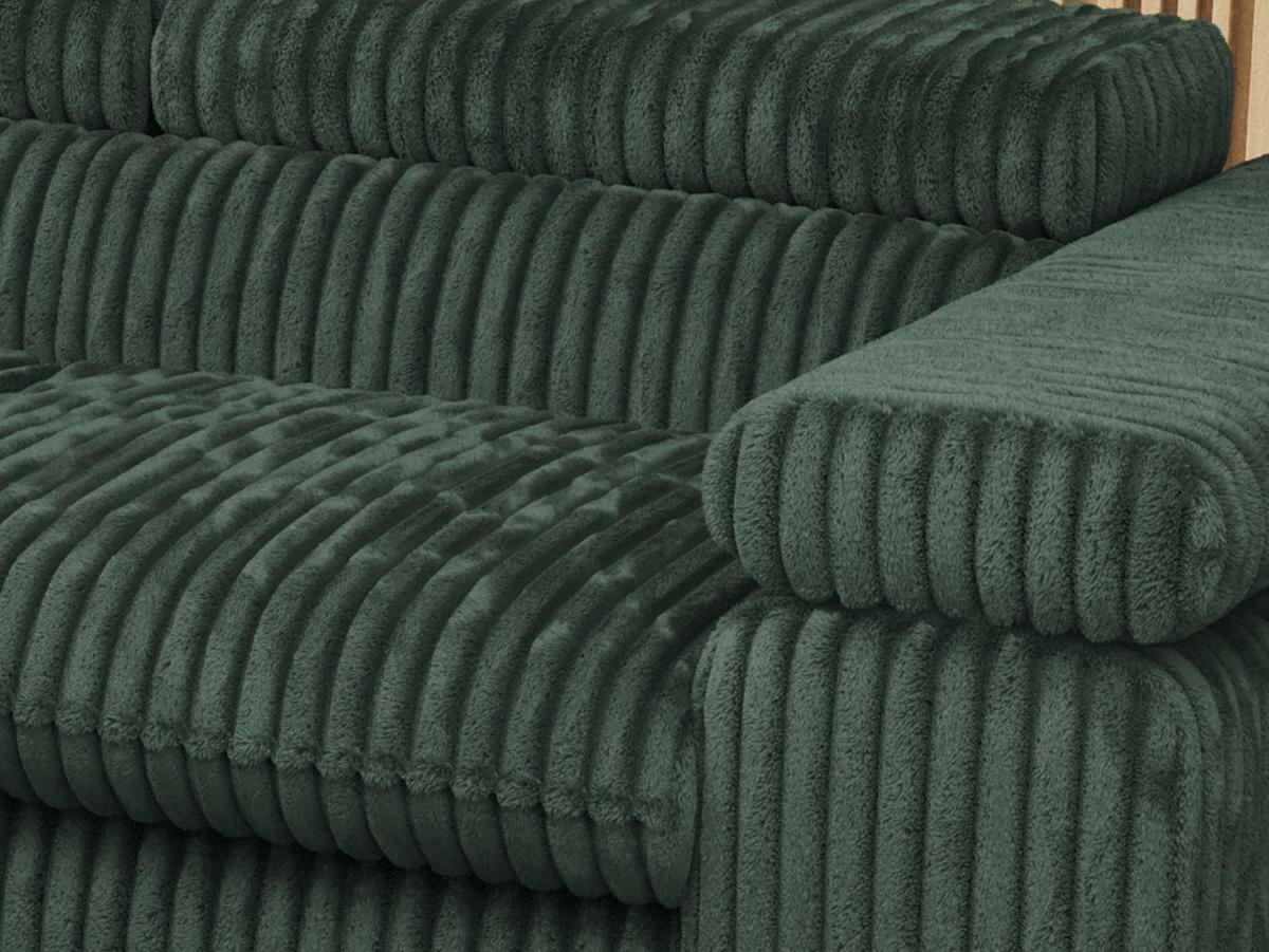 ECKSOFA PEDRO L Grün Cord - Links Seite - Schwarz/Grün, Textil/Metall (208/273cm) - MKS