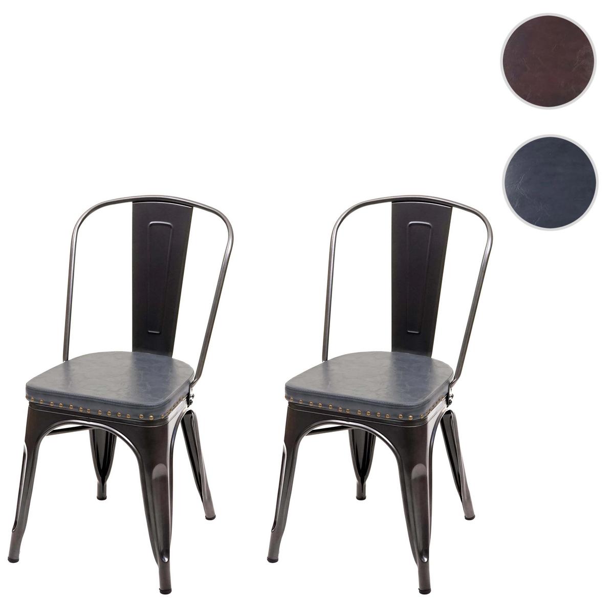 ESSZIMMERSTUHL H10E Grau 2er-Set - Grau, Metall (44/85/49cm) - MCW