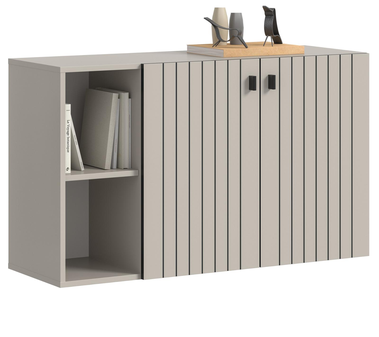 FLURKOMMODE Kaschmir 106 x 63 cm, Schuhschrank hängend - Kaschmir/Schwarz, Holzwerkstoff/Metall (106/96/37cm) - Inn.Furn