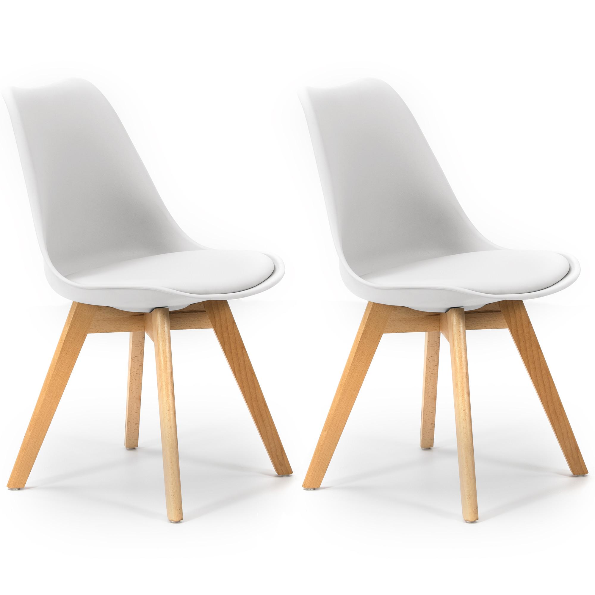 STUHL 2er-Set Klara Weiß - Weiß, Holz/Kunststoff (49/82/53cm) - VS Venta-stock