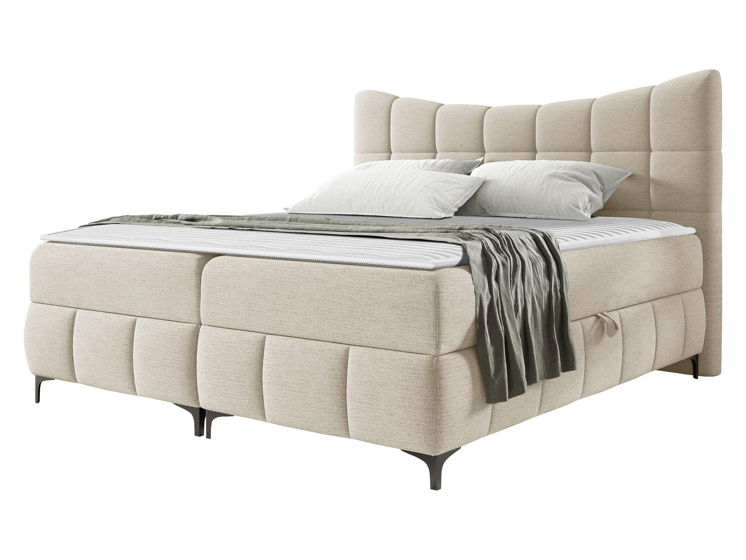 BOXBETT Nova - H3 - Schwarz/Naturfarben, Holz/Textil (180/200cm) - MIRJAN24