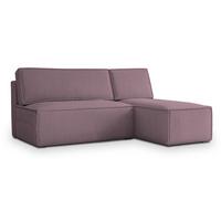 ECKSOFA BRISO P Lila Kordstoff mit Schlaffunktion - Lila/Grau, Holz/Kunststoff (200/140cm) - MASSENO