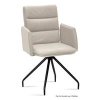 ARMLEHNSTUHL (6er-Set) Dianne 52x92x60 Schwarz/Natur - Schwarz/Naturfarben, Kunststoff (60/92/52cm) - 58aufmkessel