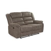 2-SITZER-RELAXSOFA Federkern, Liegefunktion verstellbar durch halbautomatische Relaxfunktion B153/T93/H103 cm, Mikrofaser Vintage Graubraun / 15133 - Graubraun/Schwarz, Textil (153/103/93cm) - luma-home