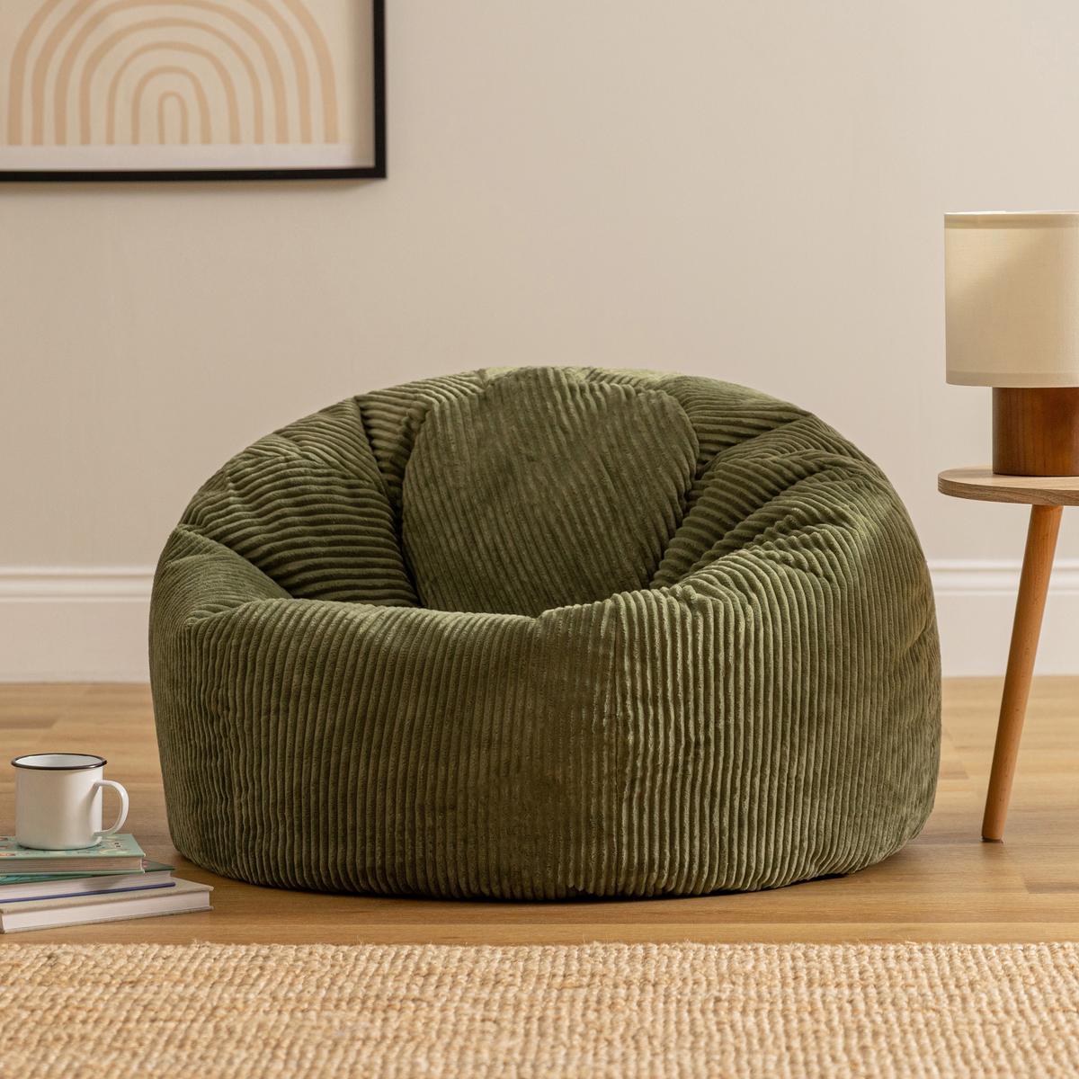 SITZSACK Klassisch Kingston, Cord - Salbeigrün, Textil (85/50/85cm) - icon