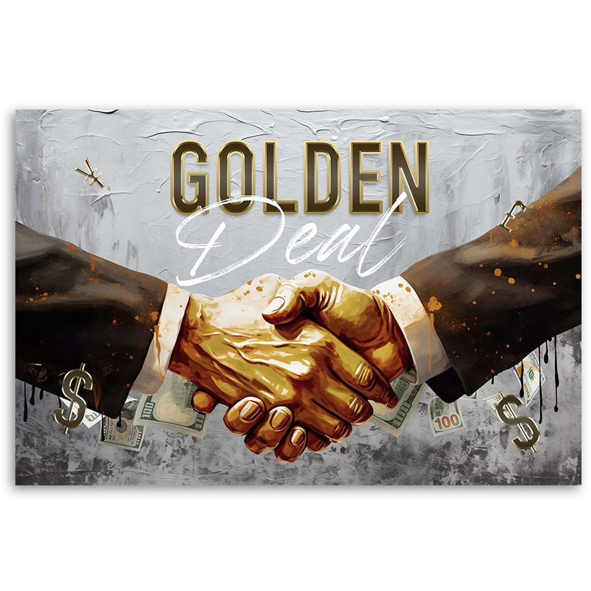 KUNSTDRUCK Gold 100/70 cm - Goldfarben, Textil (100/70cm) - KUNSTLOFT