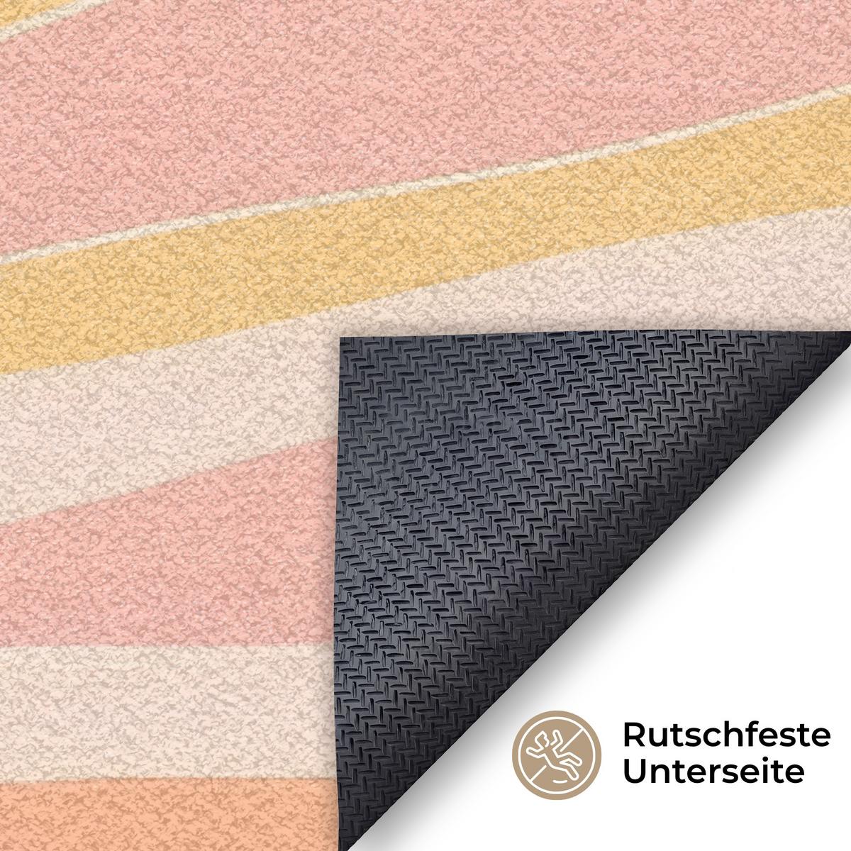 FUSSMATTE Illustration - Sonne - Pastellfarben Sauberlaufmatte 180x120 cm - Hellrosa, Kunststoff (180/0.4cm) - MuchoWow