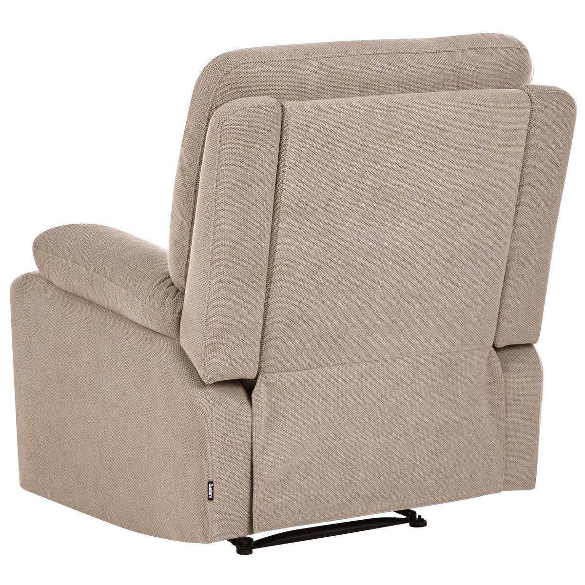 FERNSEHSESSEL Stoff Taupe Bergen - Taupe, Textil/Metall (85/101/74cm) - Beliani