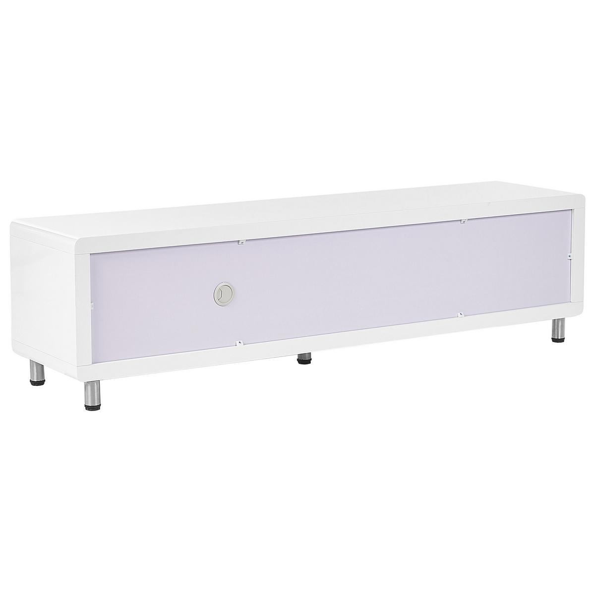TV-MÖBEL Weiß PEMBORKE 39/158/43 cm - Weiß, Holzwerkstoff (158/43/39cm) - Beliani