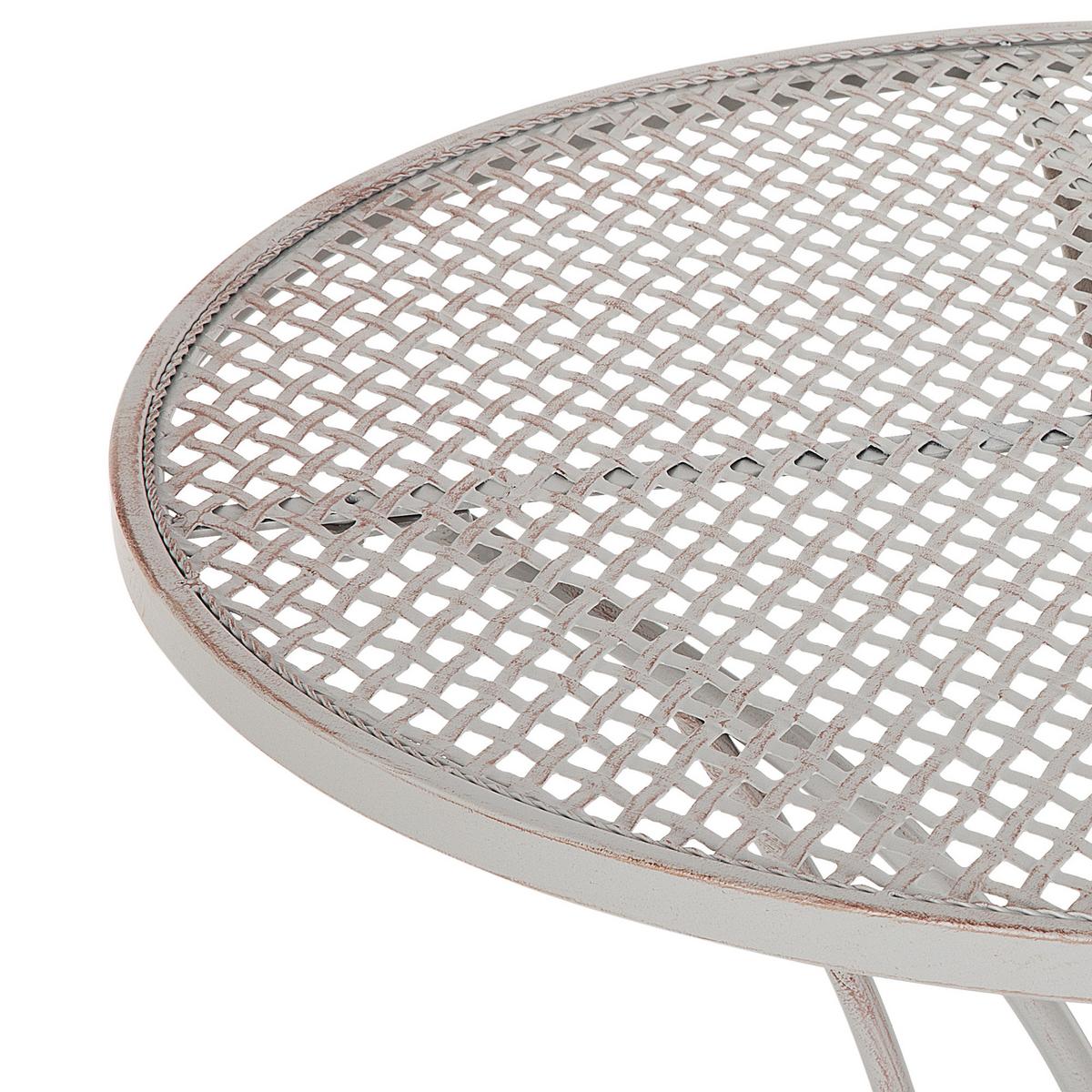 OUTDOOR Bistrotisch 71/71 cm Grau Cilento - Grau, Metall (71/71/75cm) - Beliani